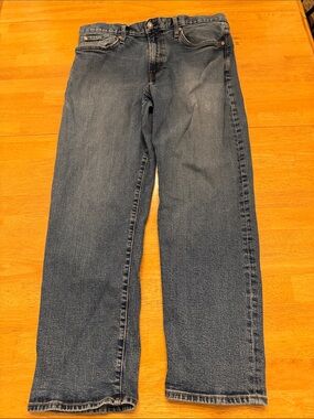 GAP Men's Straight Jeans in Washed Blue